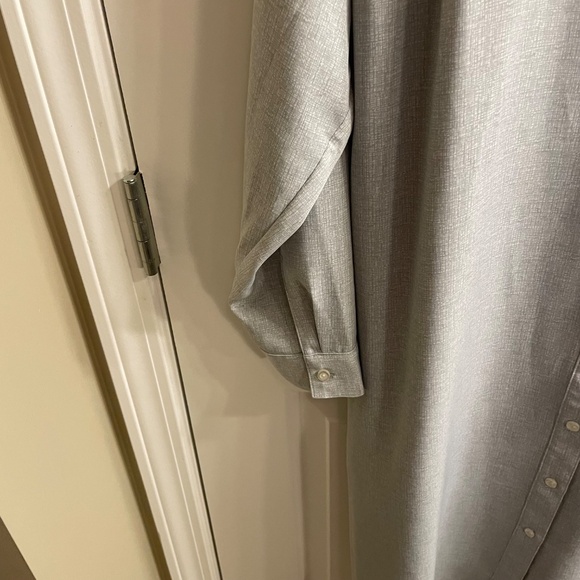 Lands' End Women's Long Sleeve Twill Belted Print Shirt Dress, 1X - Picture 3 of 6